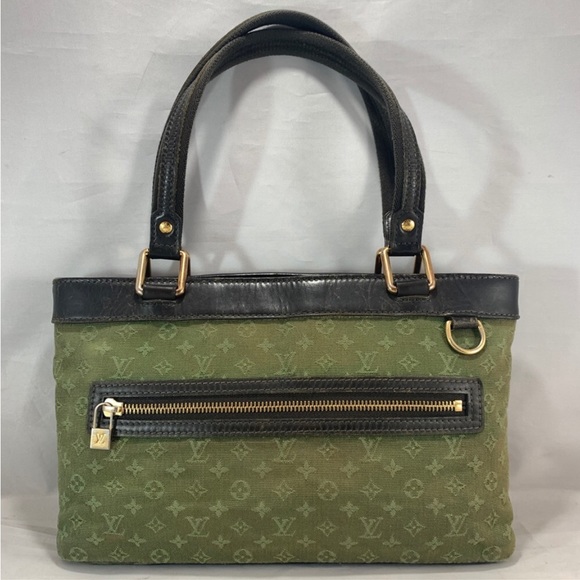 Louis Vuitton Green Monogram Mini Lin Lucille PM Bag Vintage - Picture 1 of 9